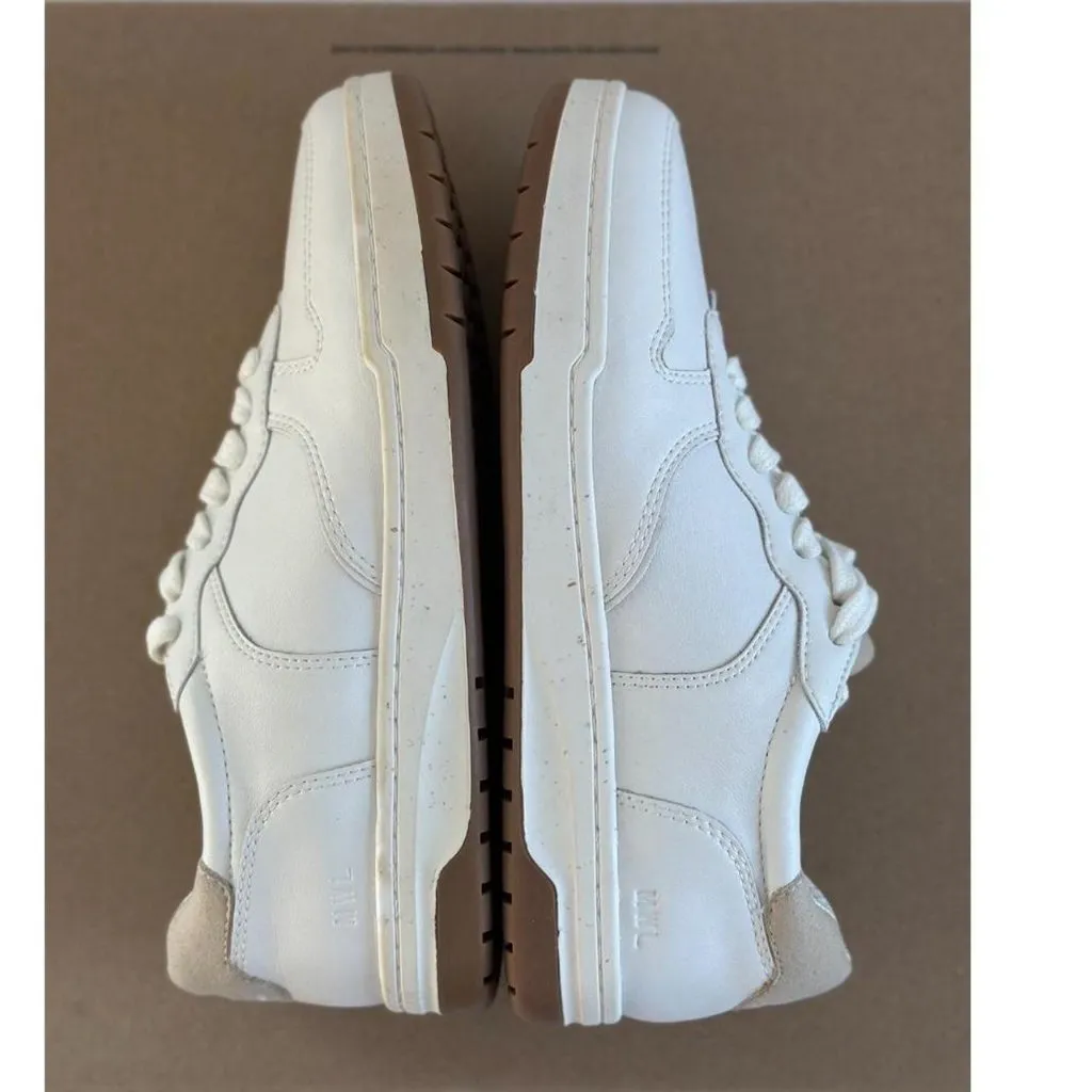 Madewell Court Sneakers in White Leather in Ivory Multi, Size 7.5 - Image 9