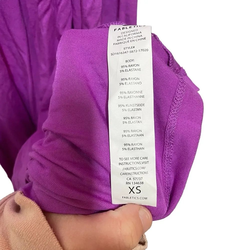 NWT Fabletics Neema Maxi Racerback Dress in Purple Size XS - Image 11