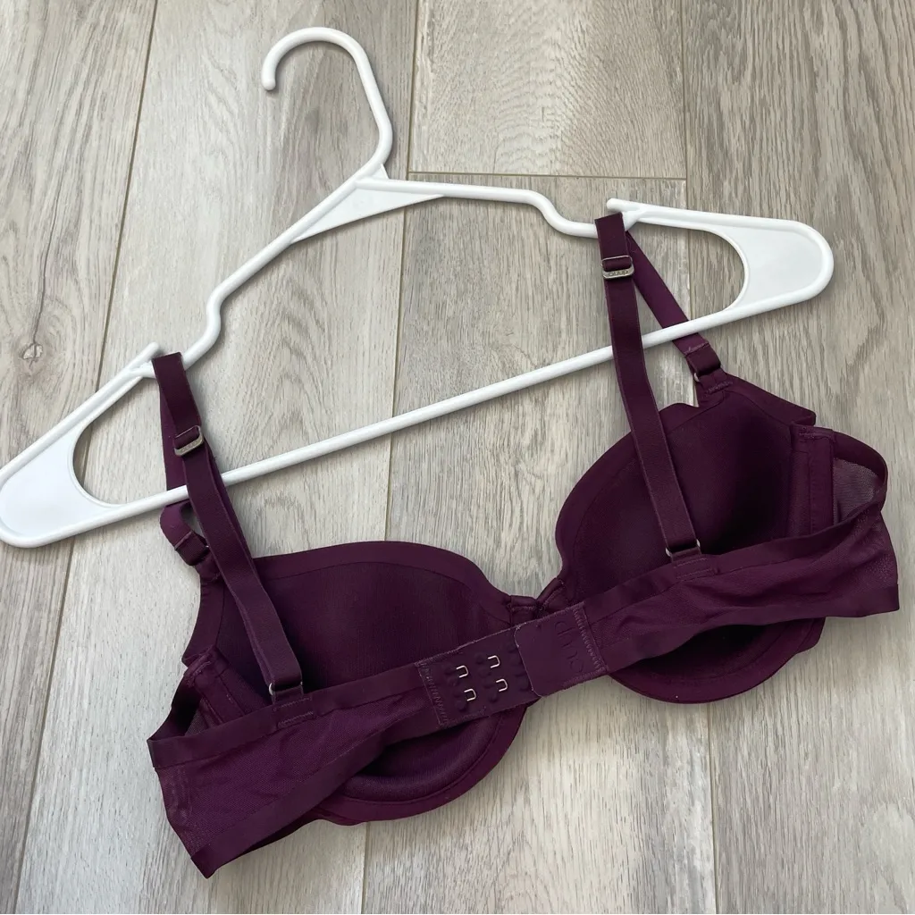 CUUP Demi Bra tshirt everyday womens Purple (size 32C) comfy casual dark - Image 2