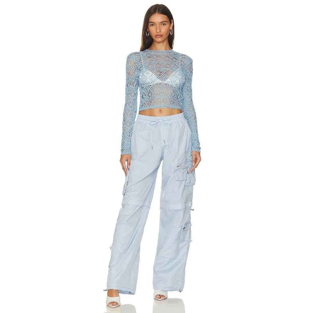 SER.O.YA Parley Crochet Top in Sky Blue XS - Image 15