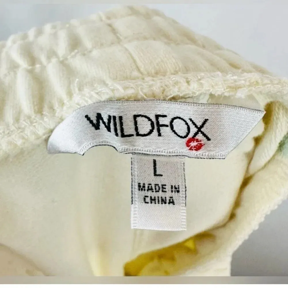 Wildfox Cream Shorts‎ With Hearts Sz L - Image 4