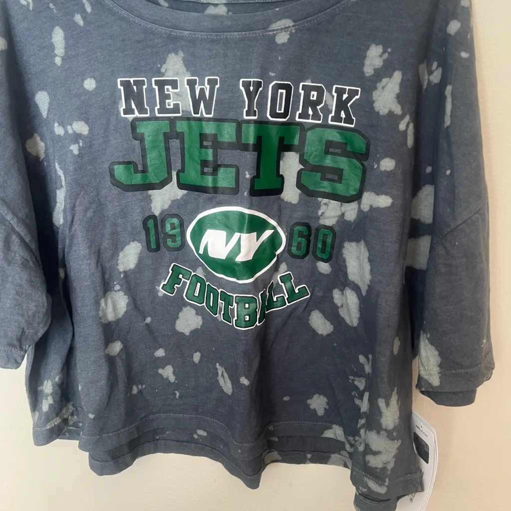 New York Jets Tie-Dye crop T-shirt Large - Image 6