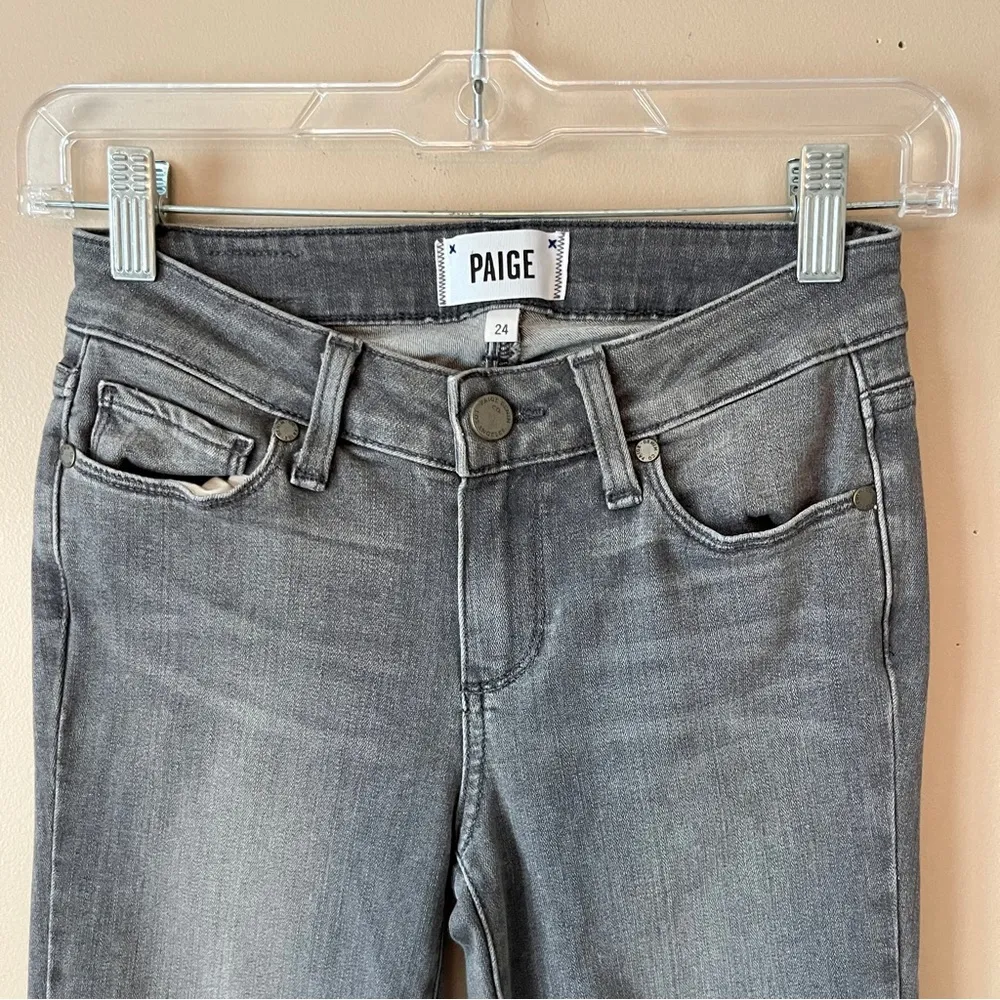 PAIGE | Gray Verdugo Ultra Skinny Denim Jeans Sz 24 - Image 2