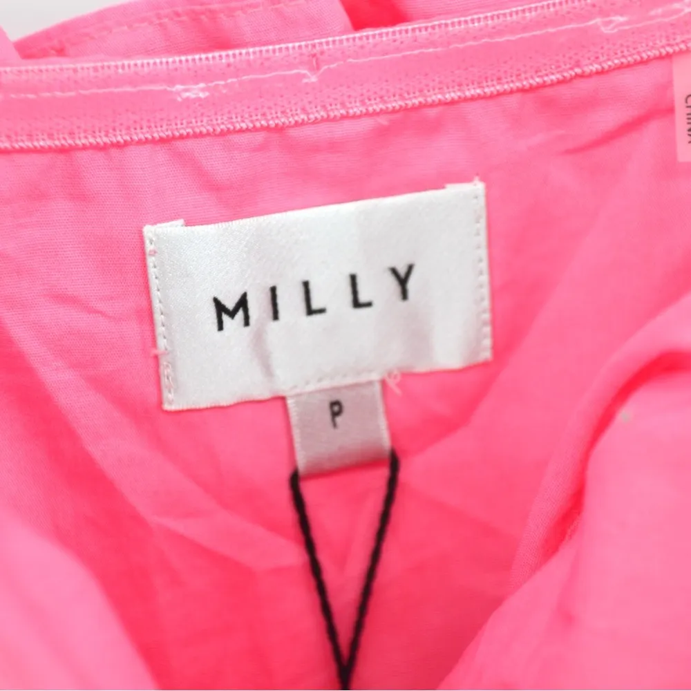 NEW Milly Nina Tiered Colorblock Mini Dress Ruffle Poplin Pink Blue Women's S - Image 10