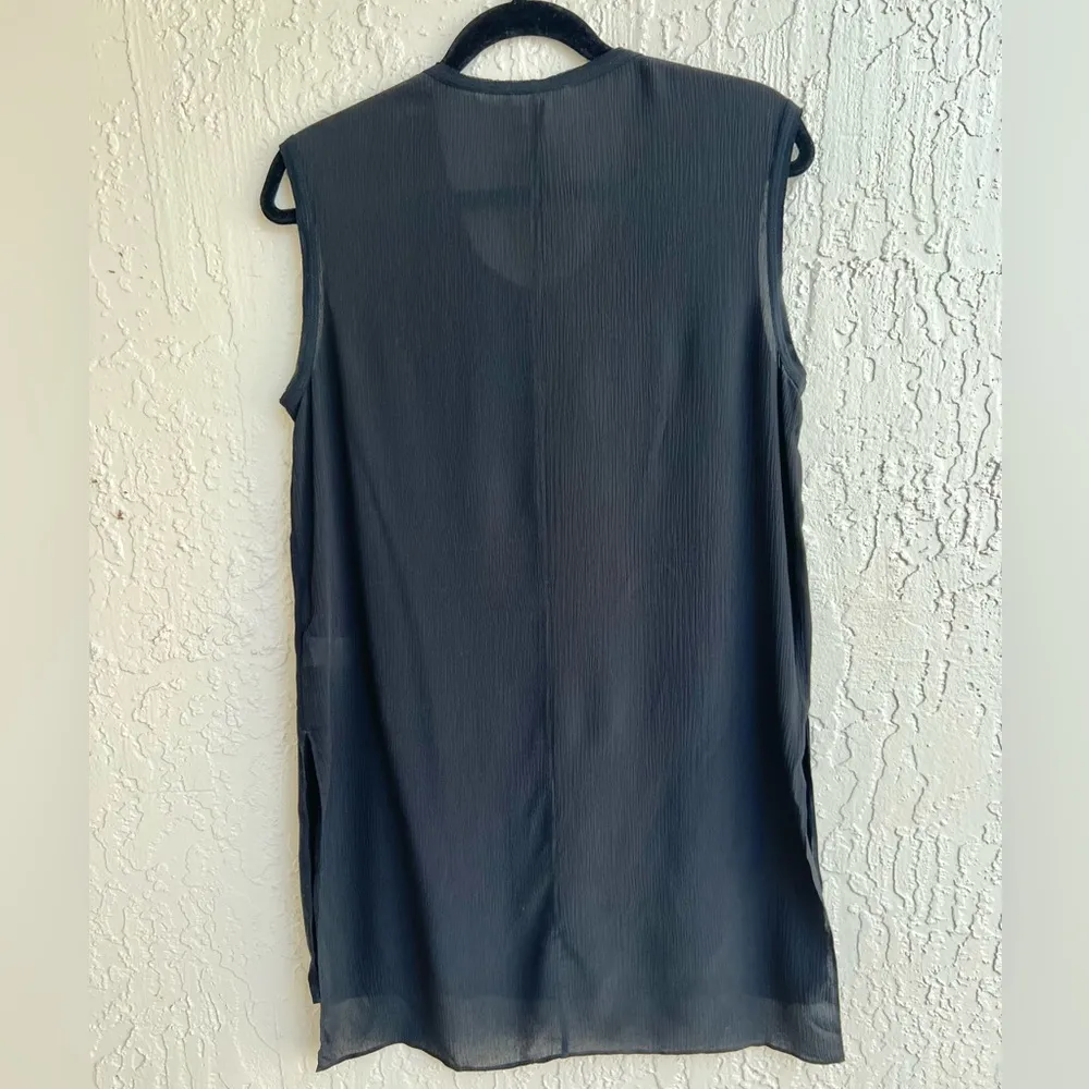 Helmut Lang sleeveless black round scoop neck mini dress medium - Image 6
