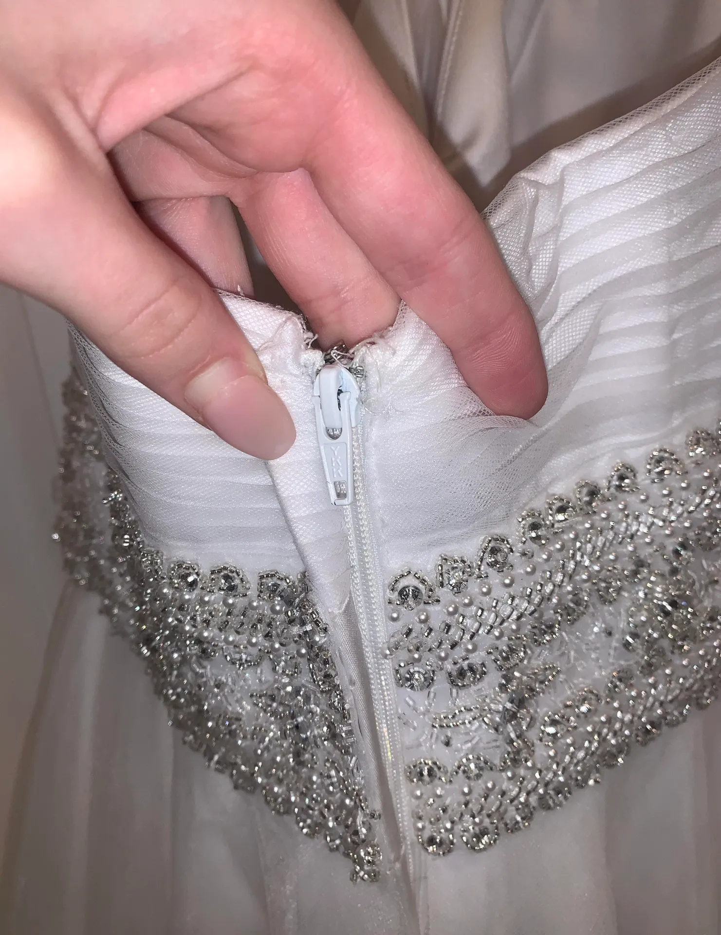 wedding dress with beaded belt - Image 7
