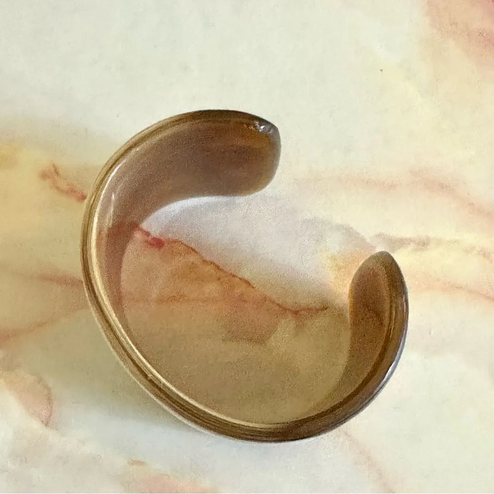 Horn enamel cuff bracelet - Image 2