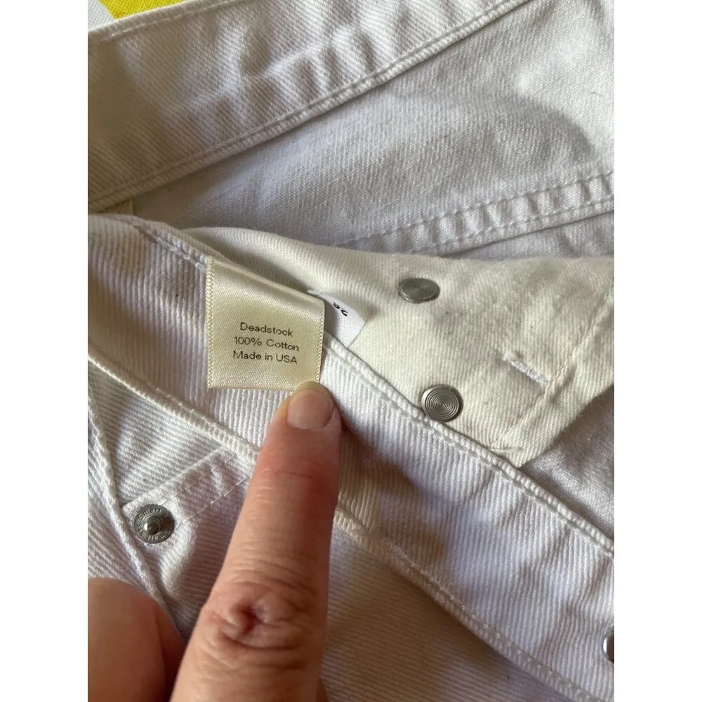 Reformation Dixie High Rise White Jean Shorts Size 26 100 Cotton Made In USA NEW - Image 7