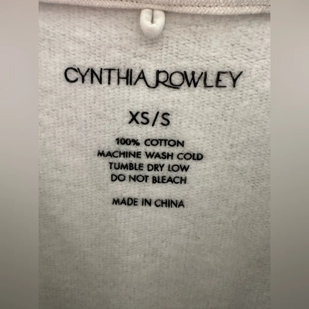 Cynthia Rowley “The Capelet” Studded Grey Sweatshirt XS/S - Image 4