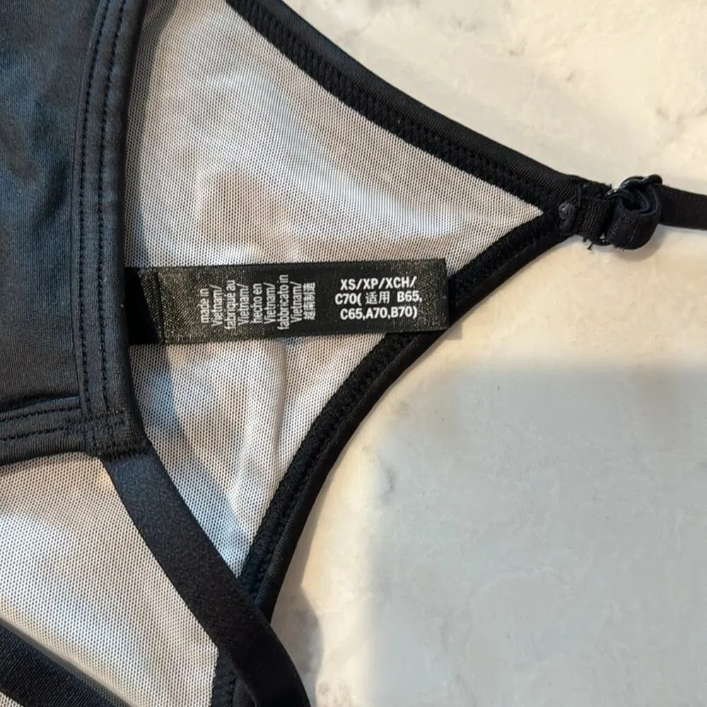 Victoria Sport black laser cut bralette sports bra adjustable size XS - Image 6