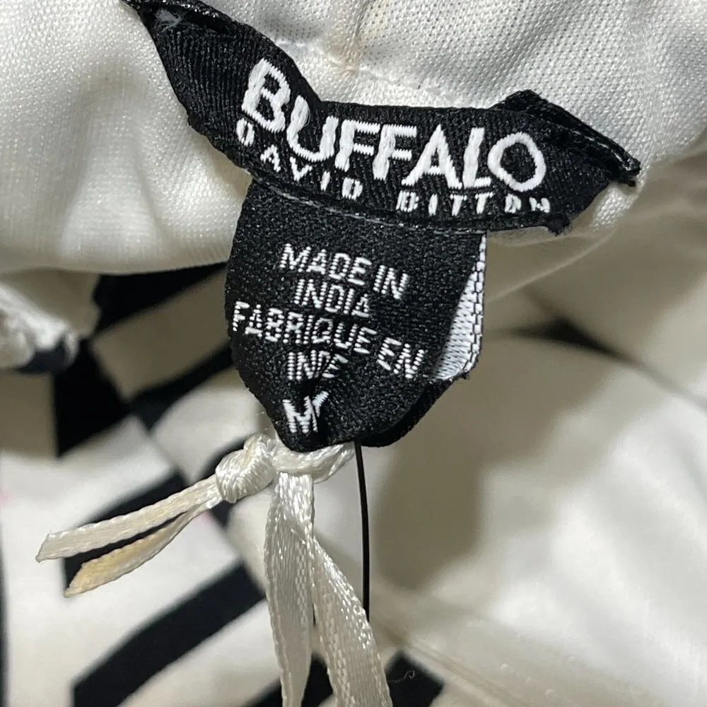 New Buffalo David Bitton Sleeveless Black White Maxi Dress Size M Medium - Image 6