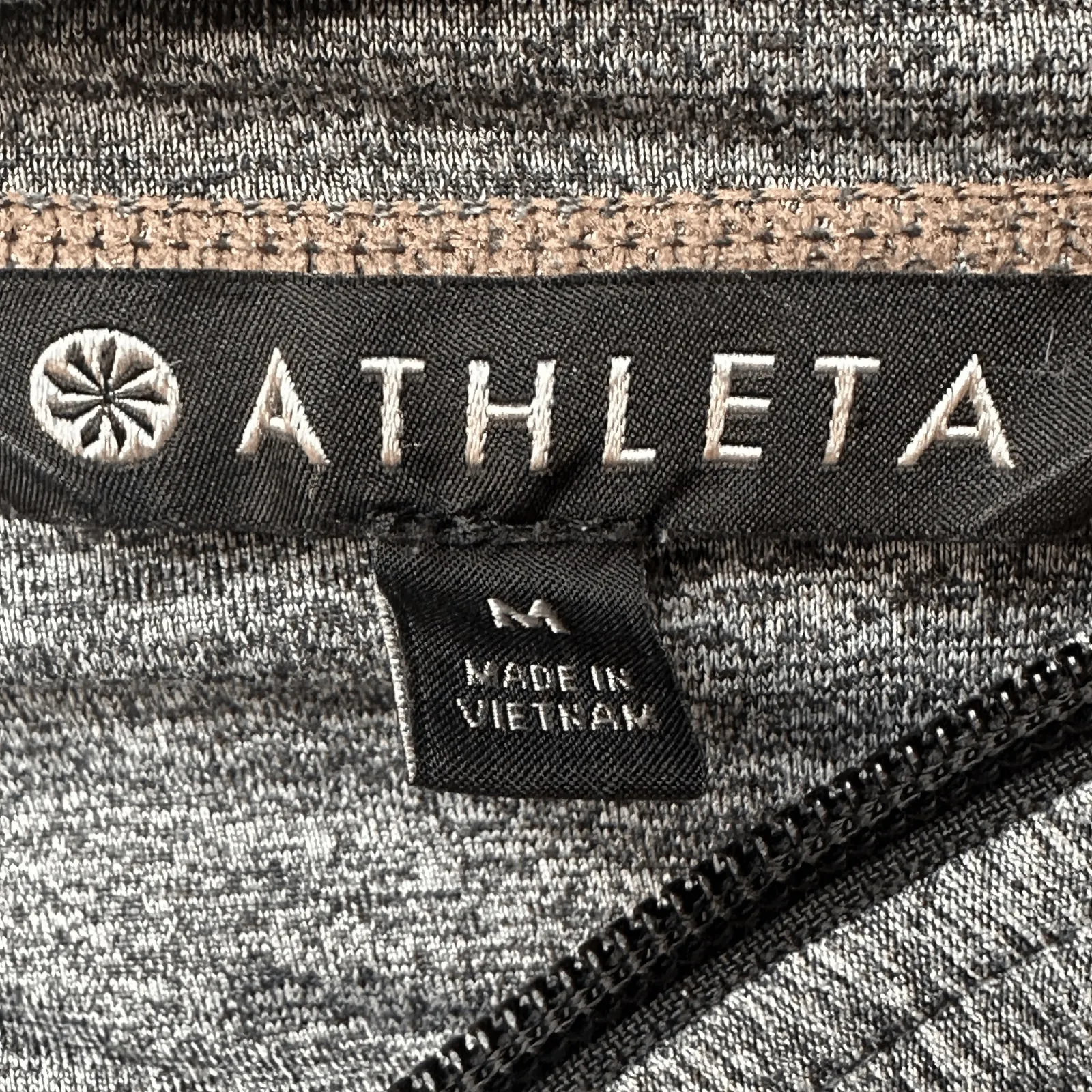 Athleta Baja UPF Jacket Womens M Heather Gray Full Zip Thumb Holes Athleisure - Image 6