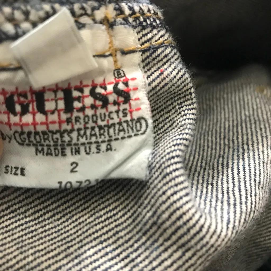 Guess vintage acid wash distressed overalls size 2 - Image 8