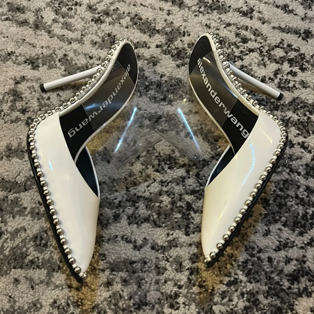 Rina Studded Clear Strap Mule size 40 - Image 3