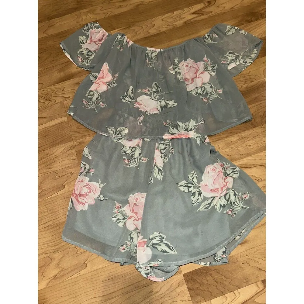 Show Me Your Mumu Womens‎ Dixie Romper Sweetheart Sage Size Small SEE PHOTOS - Image 7