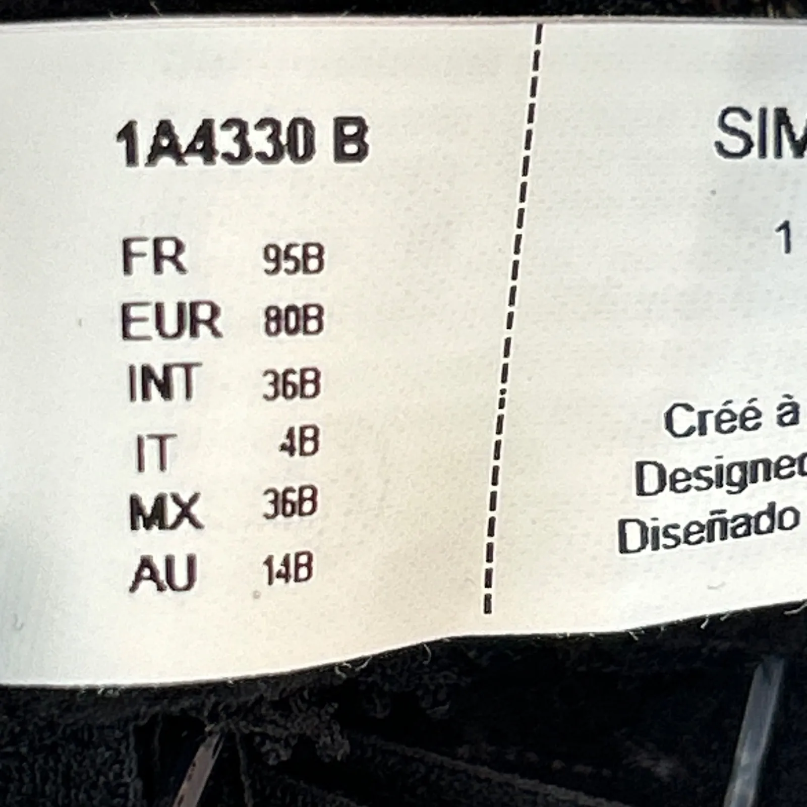 Simone Perele Black Lace Underwire Full Cup Bra 36B Size undefined - Image 6