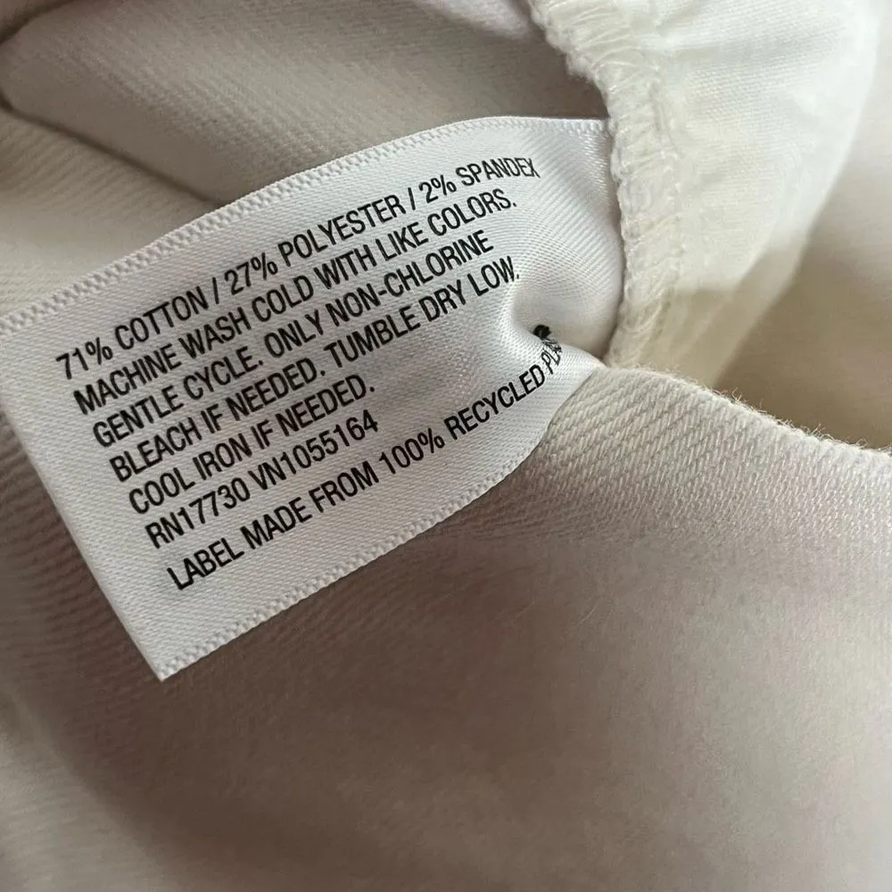 A New Day Sz 14 Cream Paperbag Waist Jeans High Rise - Image 9