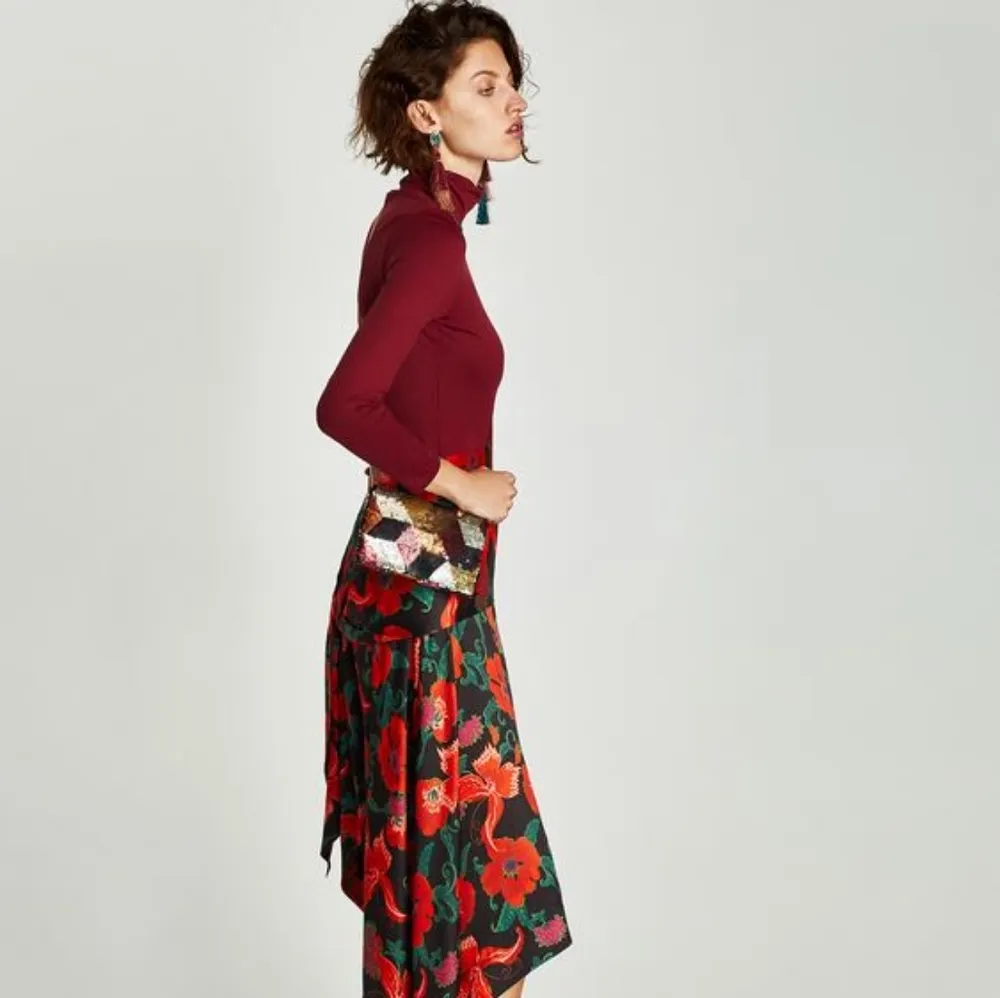 NWT ZARA | Printed flowing midi skirt | XS - Image 4