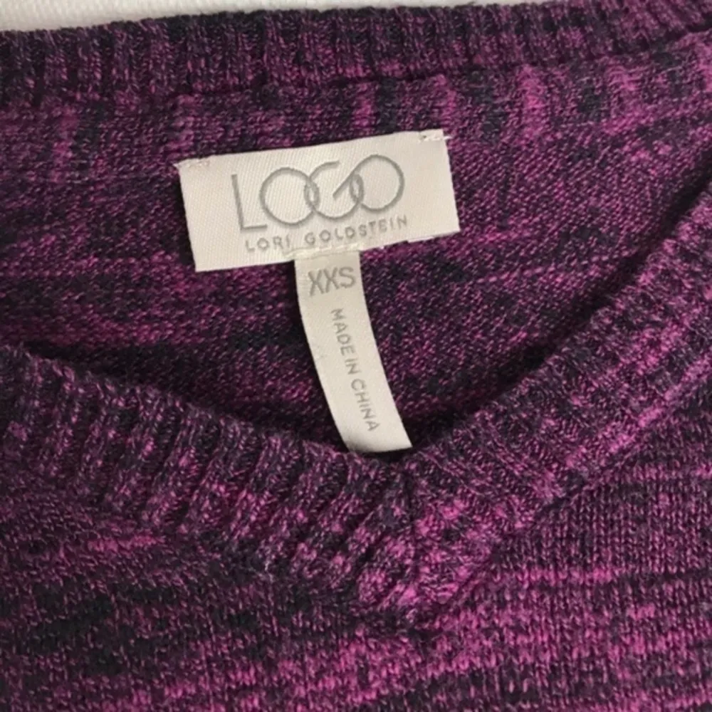 LOGO Lori Goldstein • Purple Marled Pocket Sweater - Image 63