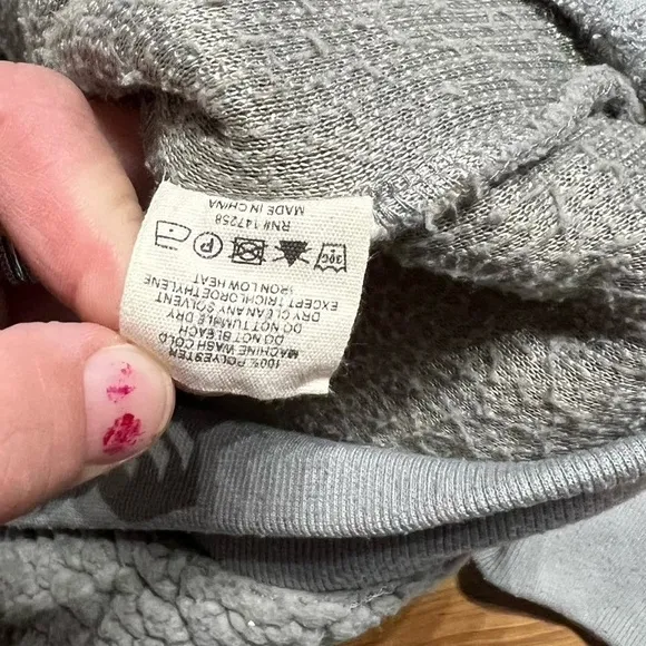 Simply‎ Southern 1/4 Zip Hoodie Grey Teddy Bear Sherpa Womens Small Warm Soft - Image 5