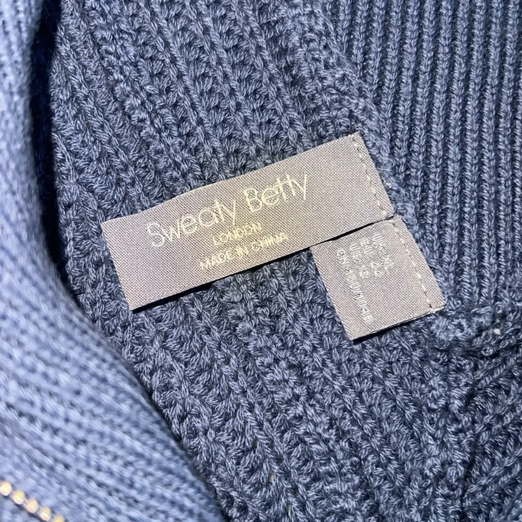 Sweaty Betty Modern Collared Sweater Endless‎ Blue Size XL NWT - Image 8