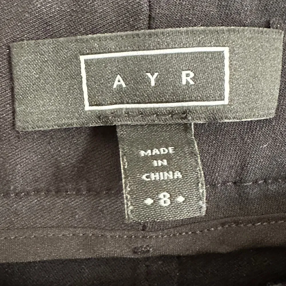 AYR | The Sizzle Tonal Stretch Seamed Front Split Ankle Pants | Size 8 - Image 6