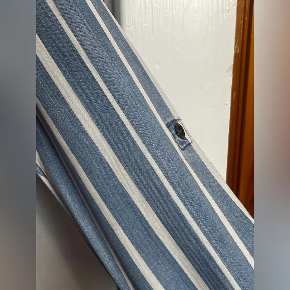 Velvet Heart Shirt Dress Blue Striped With Pockets Size Small - Image 14