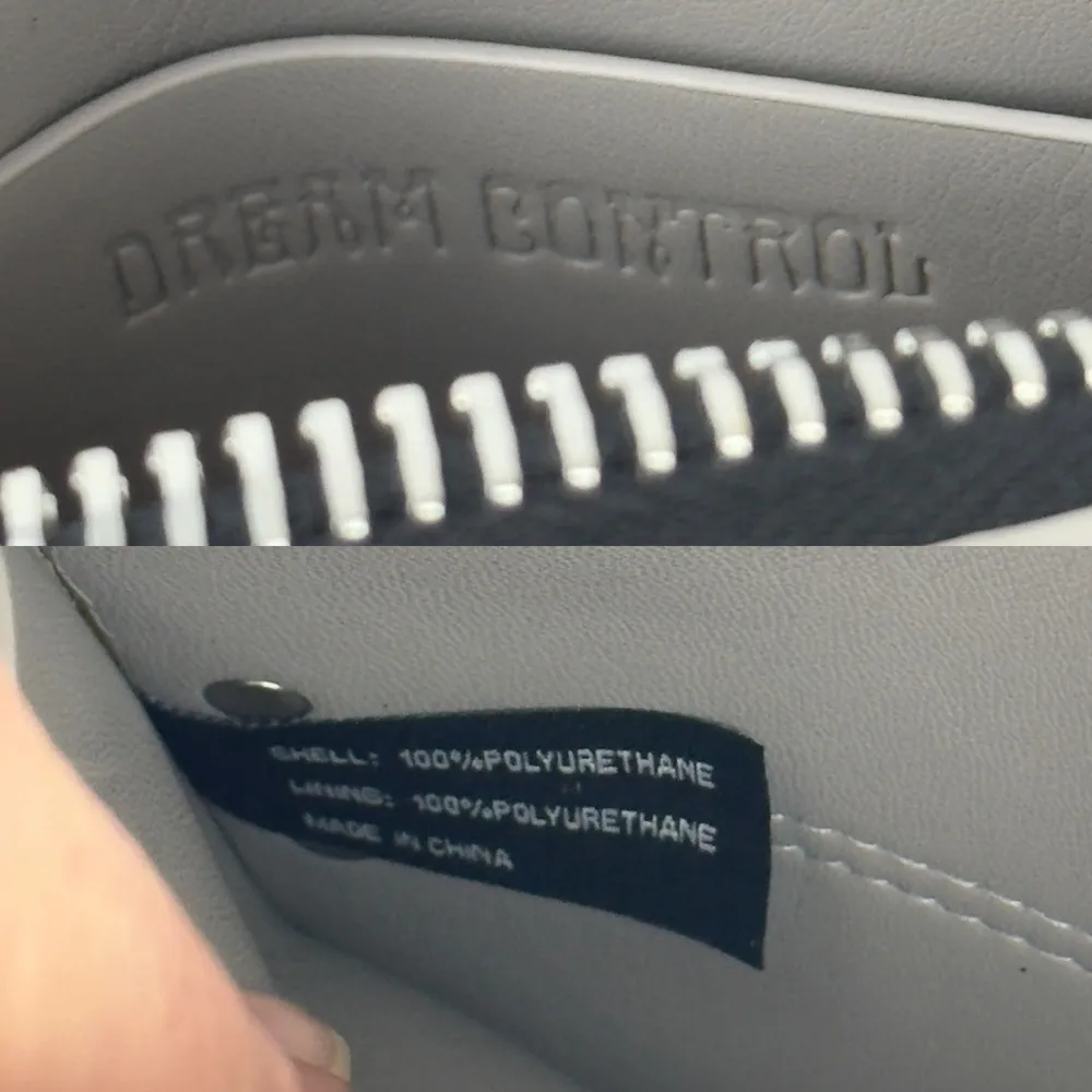 Dream Control Grey Small Crossbody/Handle Purse Studded Faux Leather Vegan Gray - Image 15