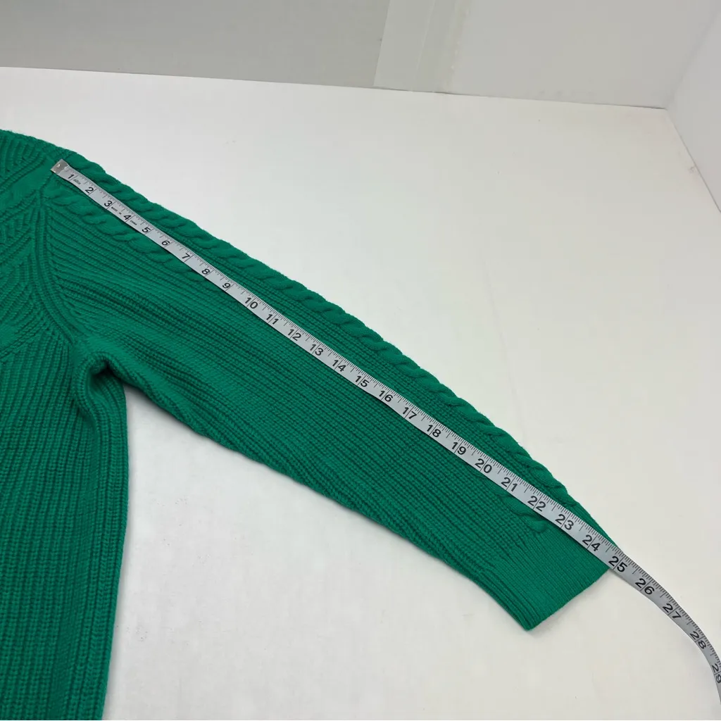 Talbots Plus Cable Knit Crewneck Sweater Kelly Green‎ Womens Size 2X Winter NEW - Image 7