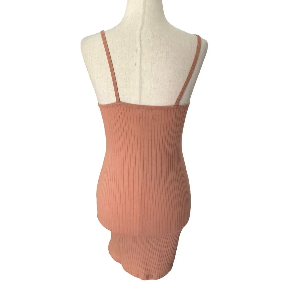 Wild Fable Peach Knitted Stretch Fitted Bodycon Dress Women's Size XS | 5-24 - Image 2