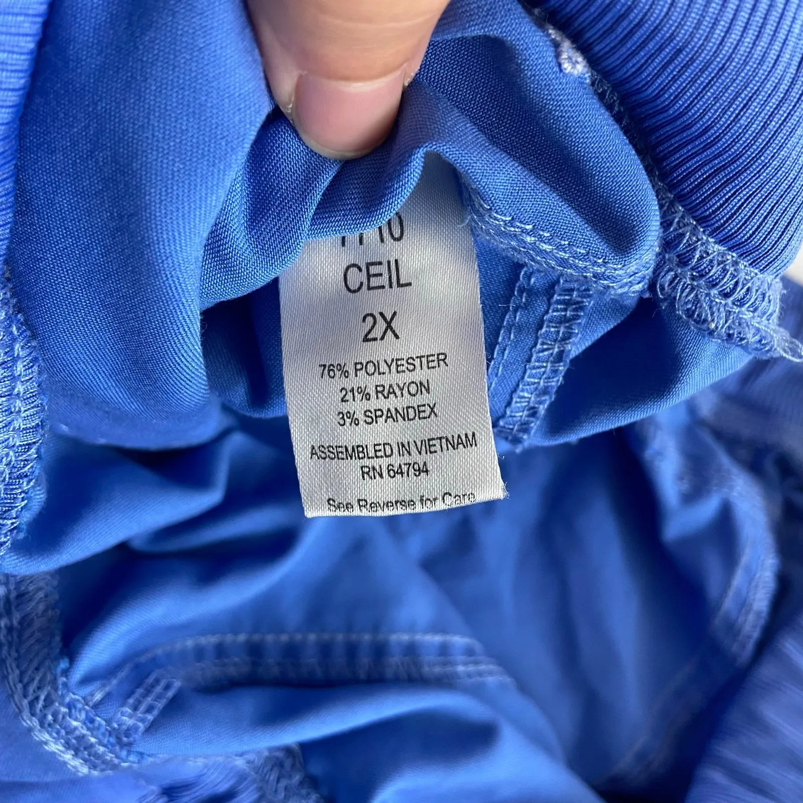 Med Couture women's blue insight jogger pocket drawstring scrub bottoms pants Size 2X - Image 9