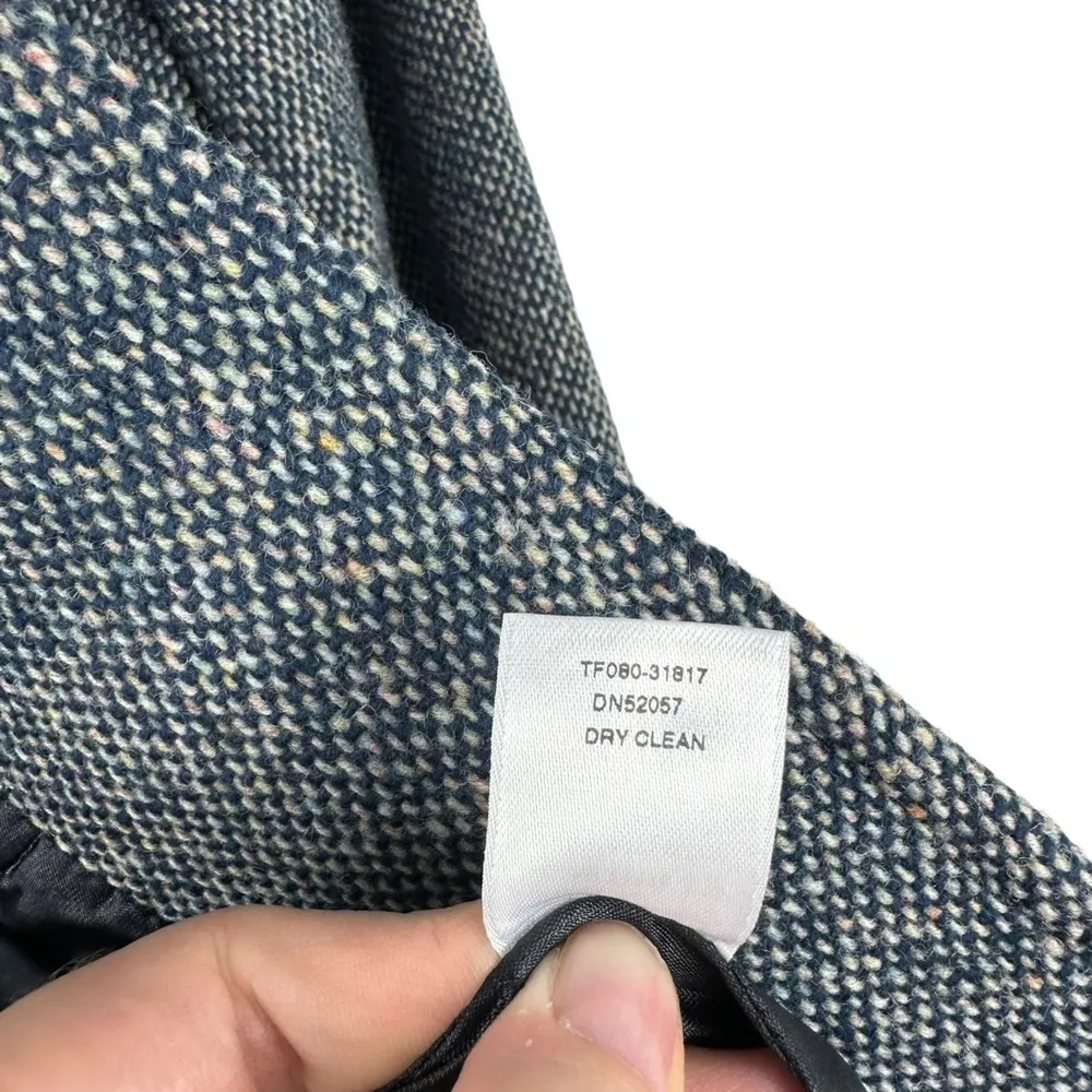 Pendleton Sz‎ S NWT Women's Gray Blue Open Front Long Sleeve Wool Blazer - Image 7