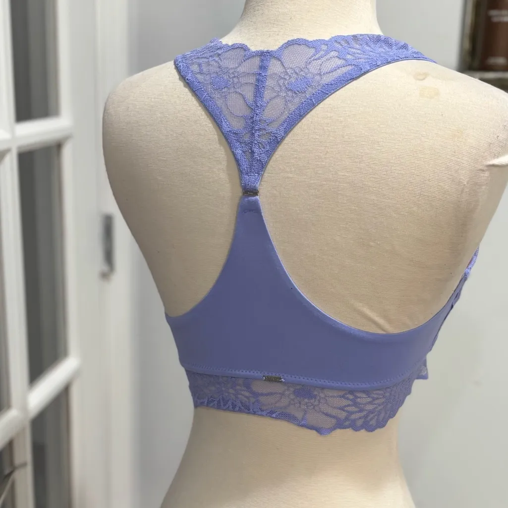 Victoria’s Secret PINK Lace Purple Push-Up Racerback Bralette - Image 2