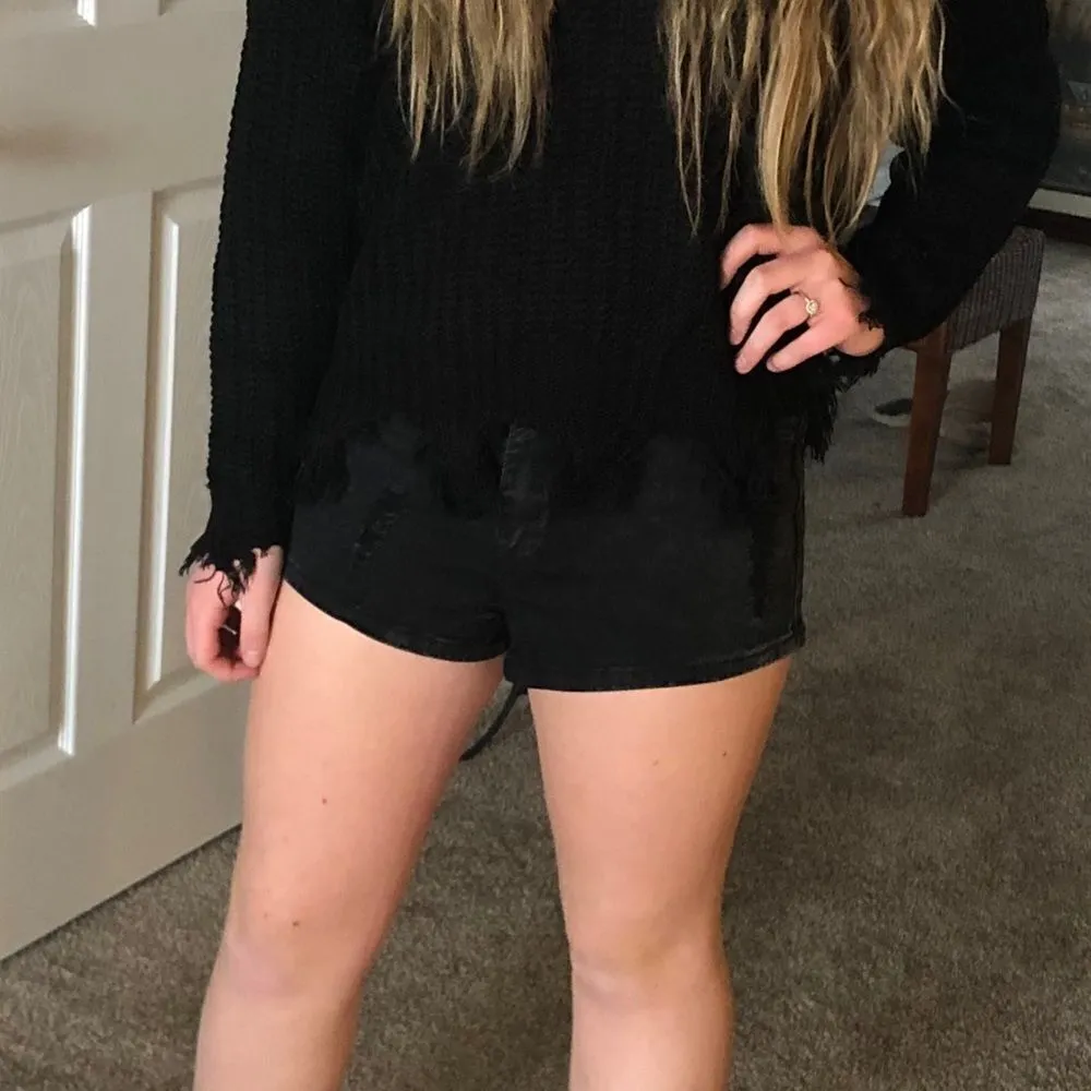 ‎Denim “Booty” Shorts Black Size 26 - Image 4