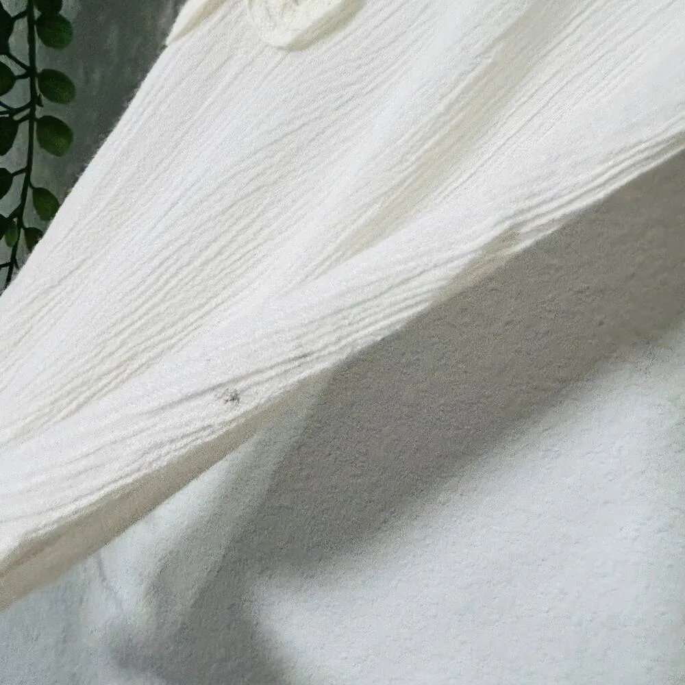 NEW Free People FP One Paige Mini Dress Sand Sable XS Oversize Cowgirl Off White - Image 9