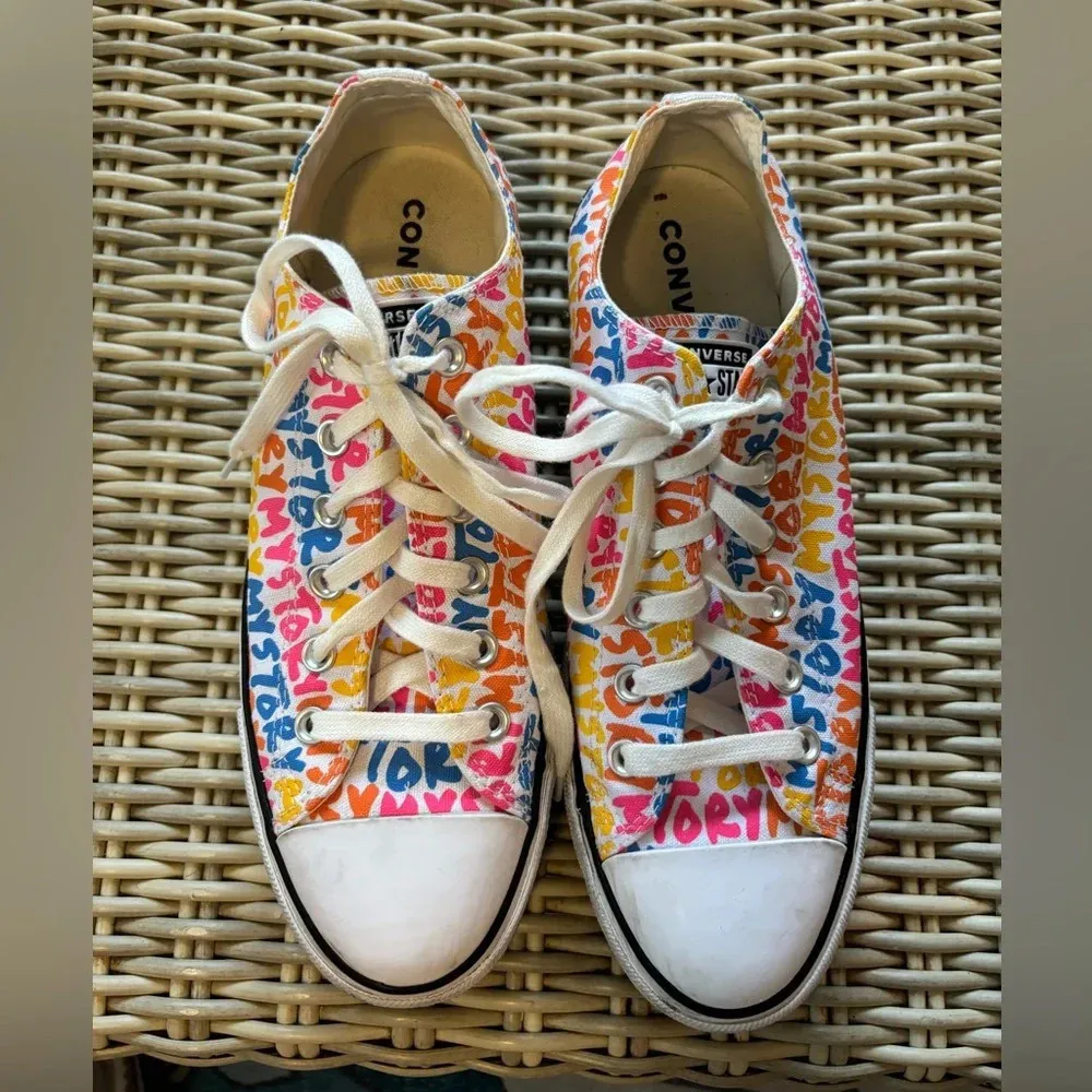 Converse‎ Chuck Taylor All Star Platform “My Story” Sneakers 10 colorful y2k - Image 6