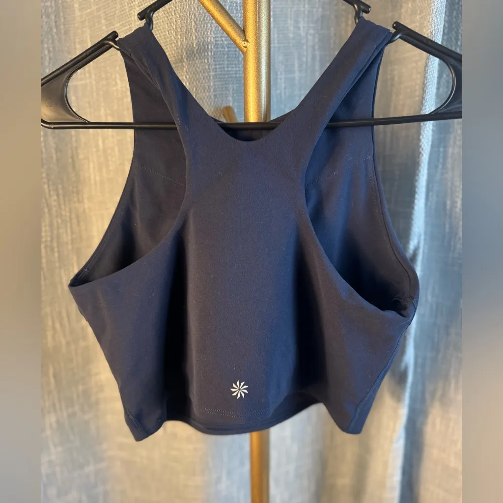 Athleta Conscious Crop Bra Top size Medium in Navy - Image 7
