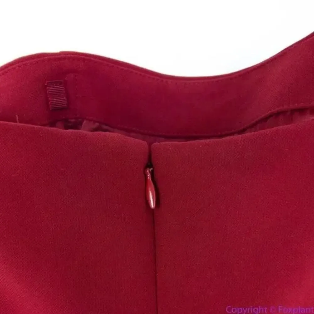 NEW white house black market Wine Red Convertible Strapless SplitLeg Jumpsuit, 2 - Image 12