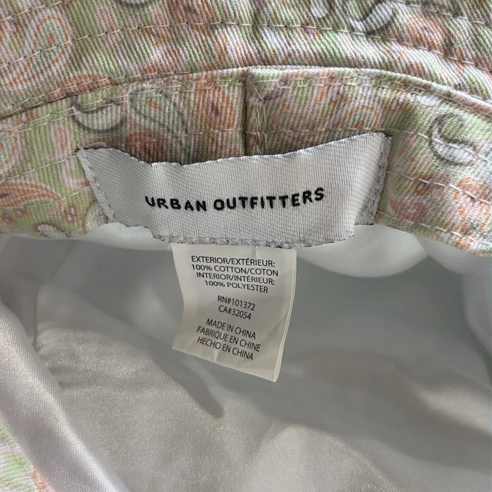 Urban Outfitter Pastel Paisley Spring Summer Cotton Bucket Hat Accessory O/S - Image 9