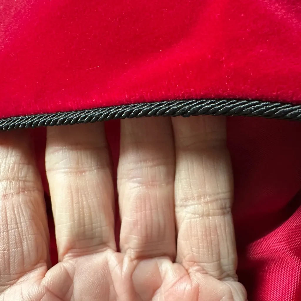 Vintage John Meyer Red Velvet Blazer Size 8 Christmas Holiday Valentines Winter - Image 5