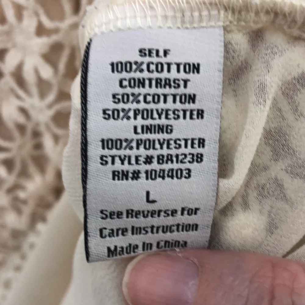 Blu Pepper Crochet Top Large - Image 4