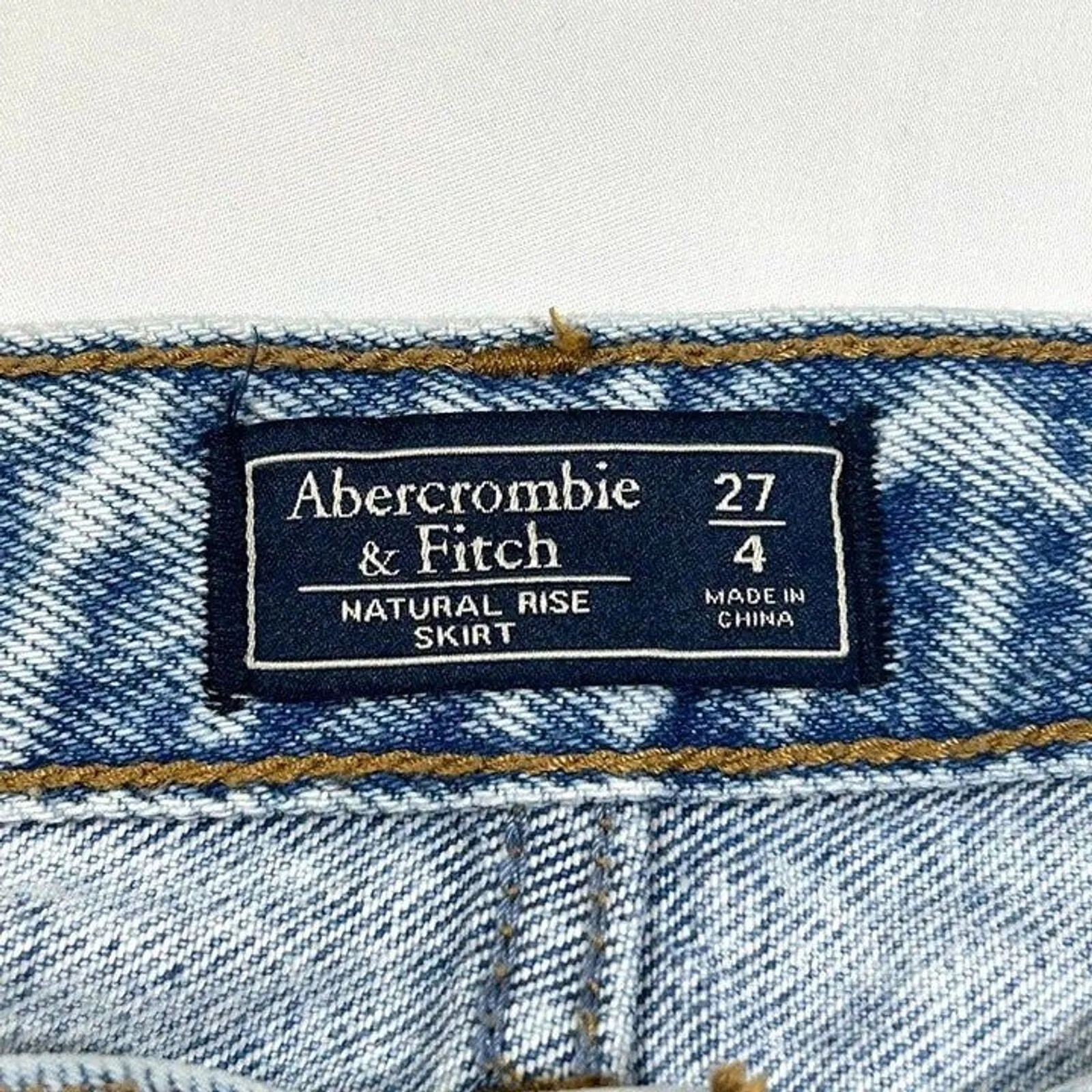Abercrombie And Fitch Natural Rise Denim Mini Skirt Womens 4/27‎ - Image 7