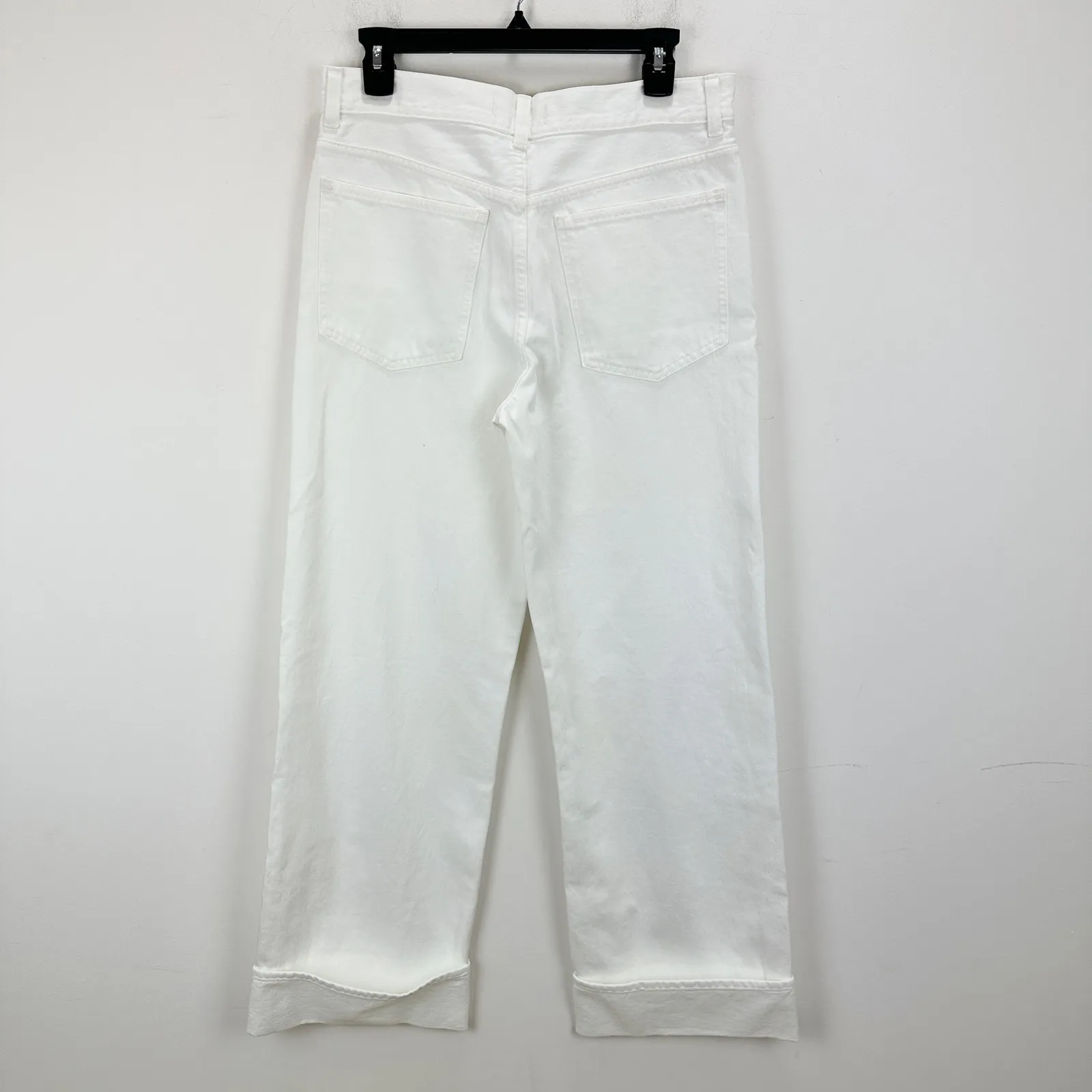 Madewell Low Slung Baggy Jeans Pure White Rigid Wide Leg Relaxed US 26 NWT - Image 15