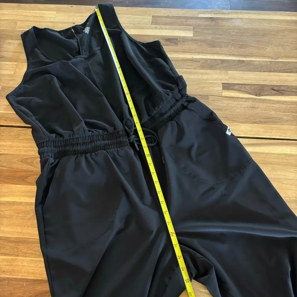 Torrid Black Stretch Woven Active Full Length Jumpsuit With Surplice Back 1 - Image 6