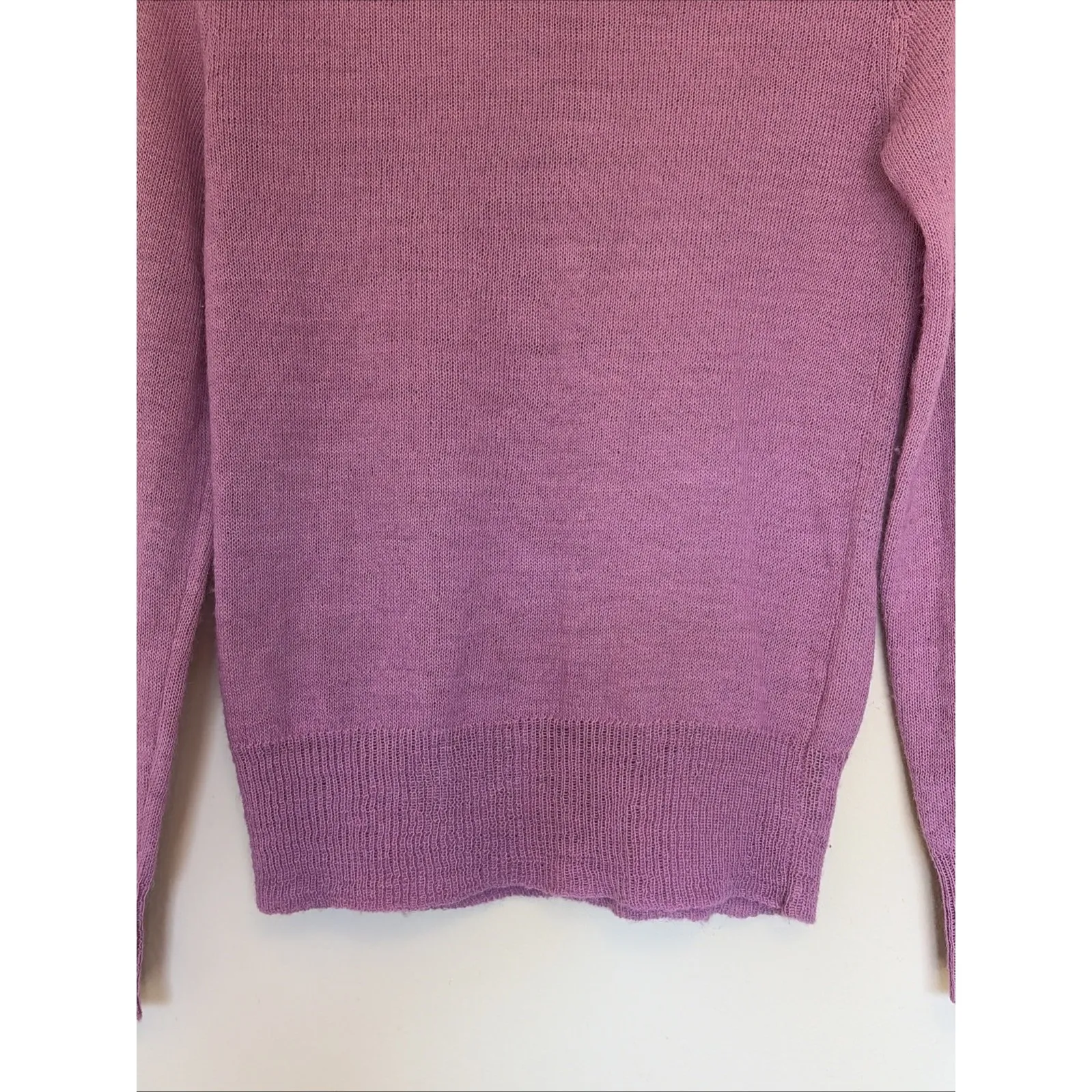 J Crew Acrylic/Alpaca/Wool Blend Bling Button Front Cardigan Sweater Women Small Purple - Image 10