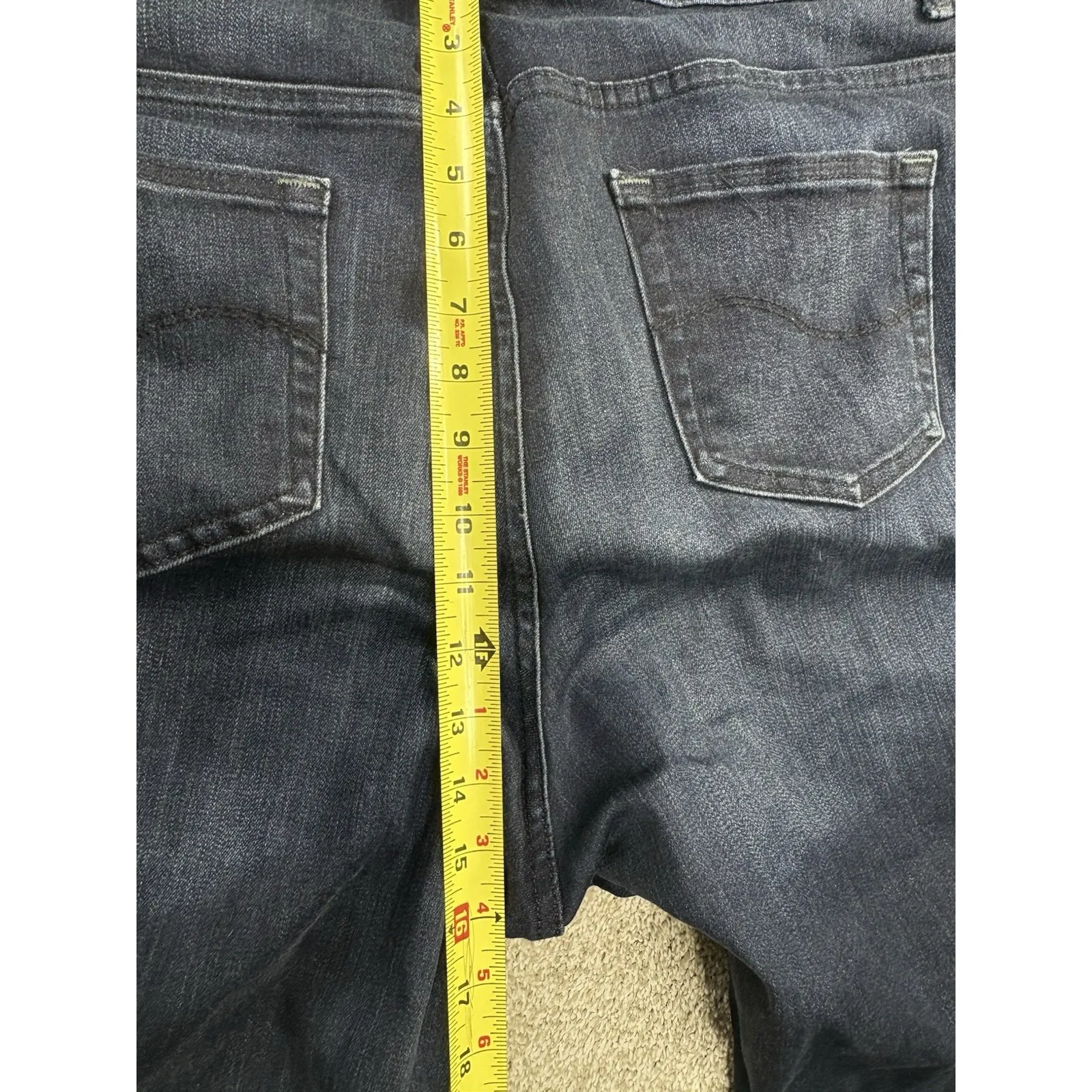 Lee Women's 20WL Dark Wash Stretch Jeans Mid-rise Straight Leg 5 Pocket 46x32‎ - Image 9