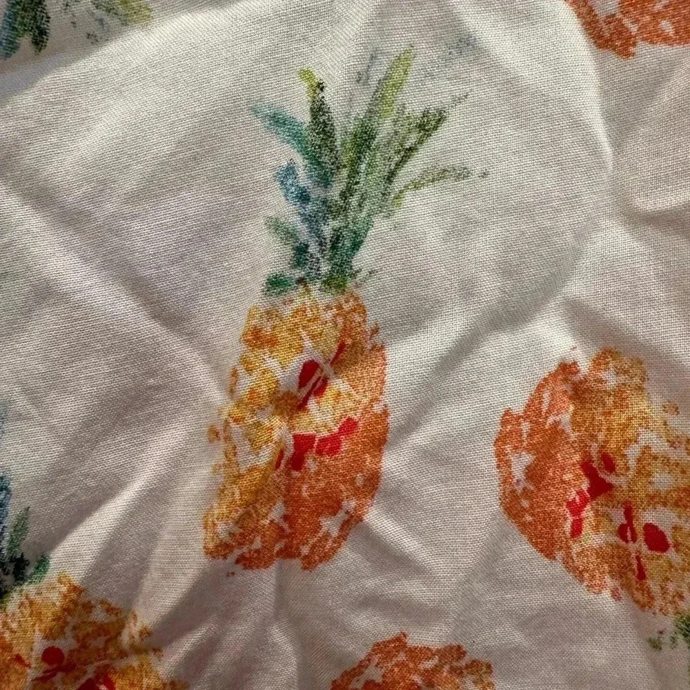 Beach Lunch Lounge Women’s Size Large L Pineapple Print Kelli Top Button Tie - Image 5