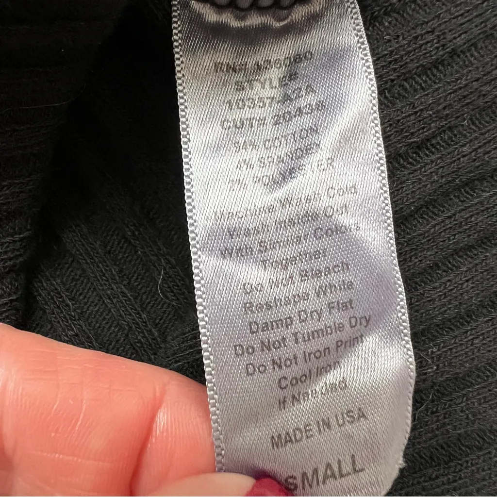 Project Social T NWT Getaway Notch Neck Sweater Ribbed Pullover Black Size Small - Image 12