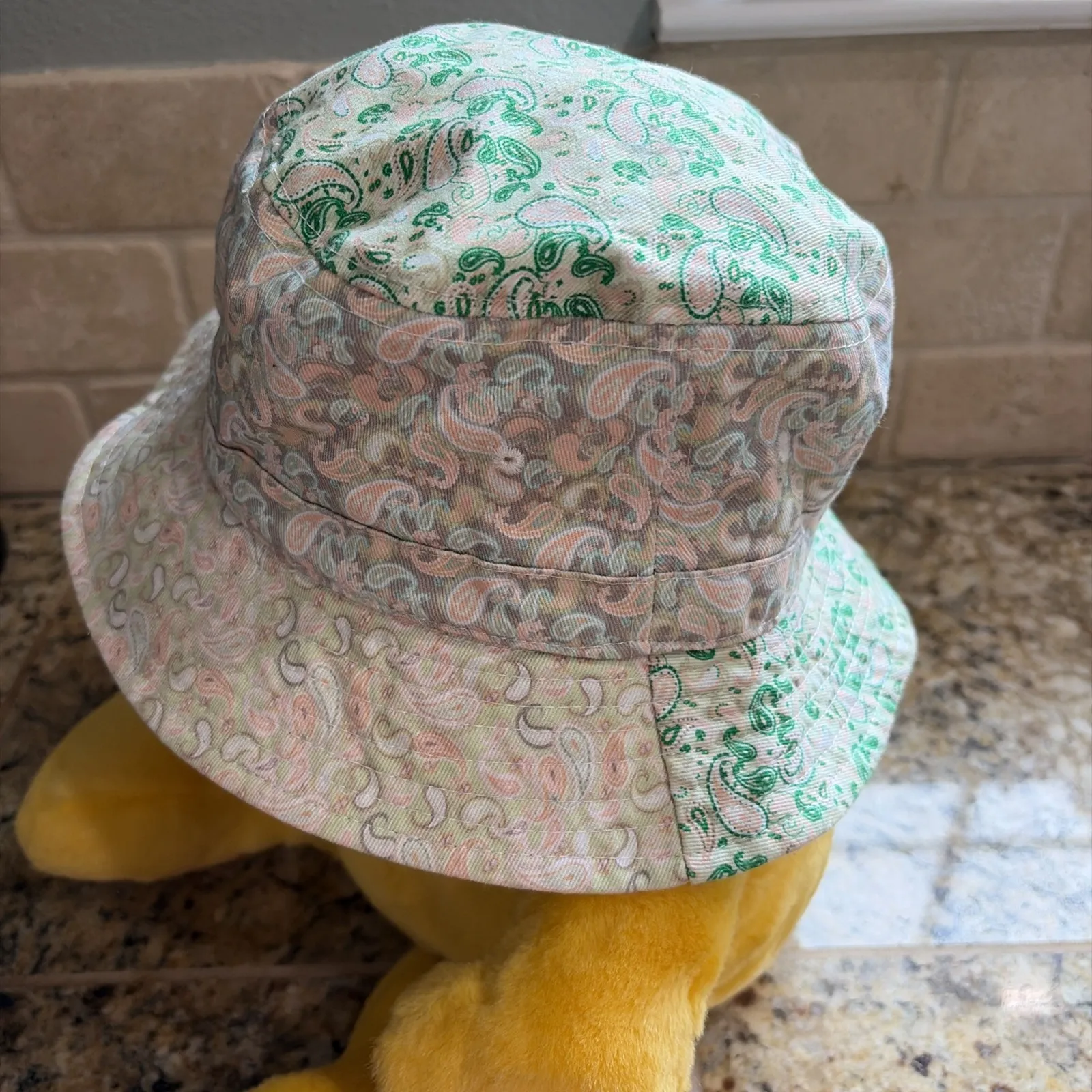 Urban Outfitter Pastel Paisley Spring Summer Cotton Bucket Hat Accessory O/S - Image 4