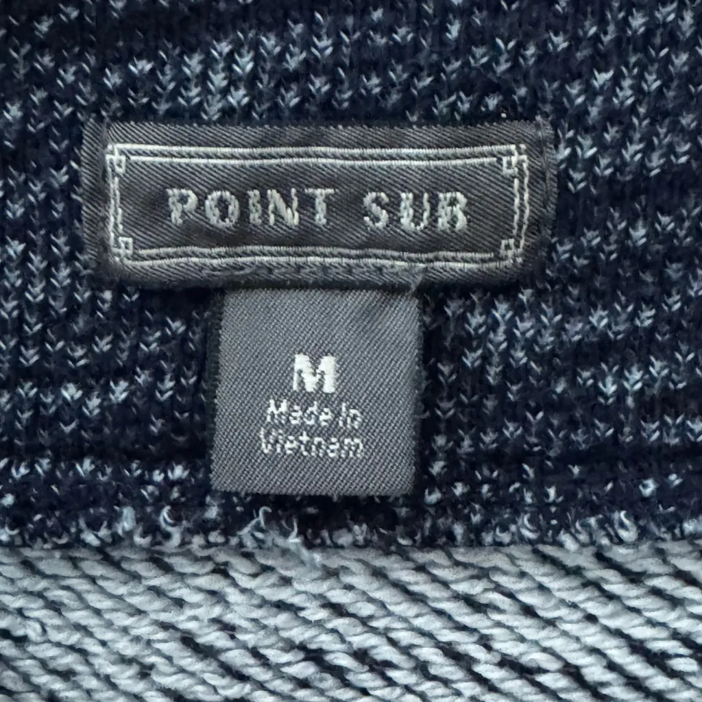 Point Sur for J. Crew Navy and Gray Sweater with Button Detail Dolman Sleeve M Size M - Image 3